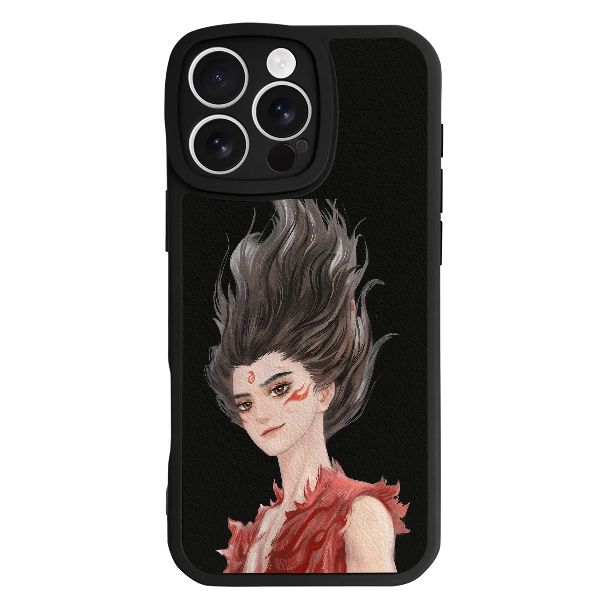 （画像用） Ne Zha 2 ナタ 魔童の大暴れ 【iPhone 16シリーズ対応】シリコンスマホケース（レザー調） 材質：シリコン